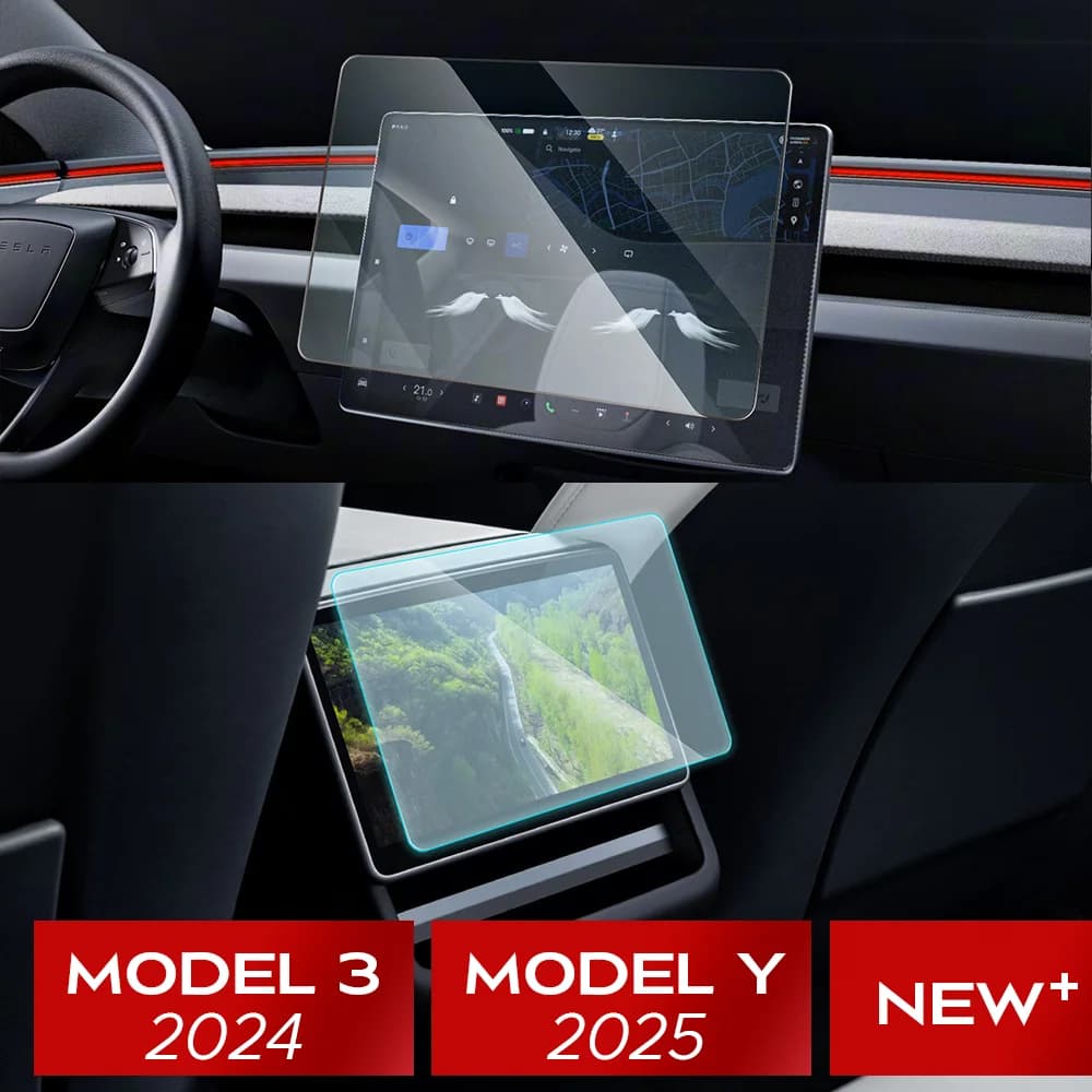 Pellicola Protettiva in Vetro Temperato per il Nuovo Tesla Model Y Launch Juniper 2025 e Model 3 Highland 2024 - Protezione per il Controllo Centrale Posteriore