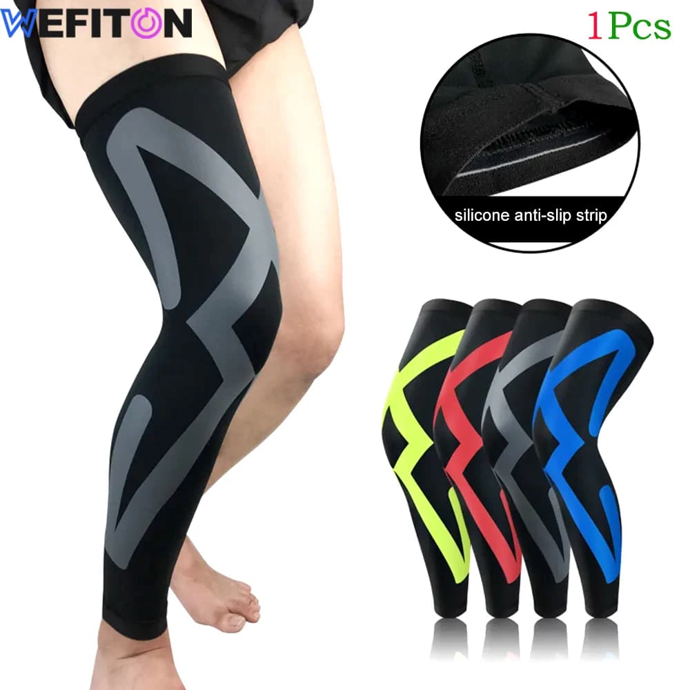 1 Pezzo Ginocchiera Lunga a Compressione per Uomo e Donna, Supporto per Alleviare il Dolore da Lesioni al LCA, Rotture del Menisco, Artrite, Sport