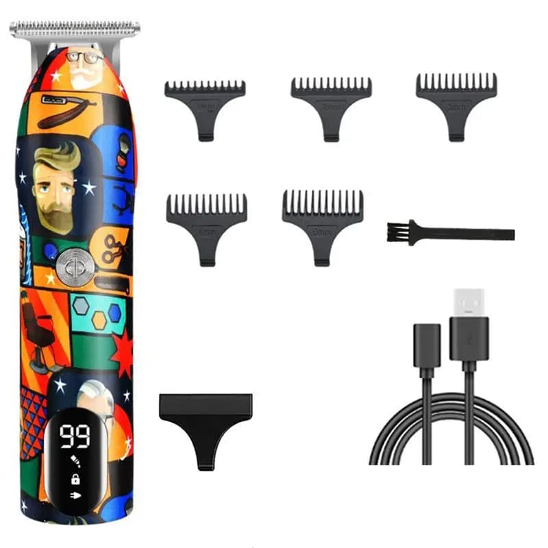 [B25B!】 Barber Hair Clipper Household Hair Clipper Rechargeable Graffiti Electric Finish Cutting Machine Beard Trimmer Shaver