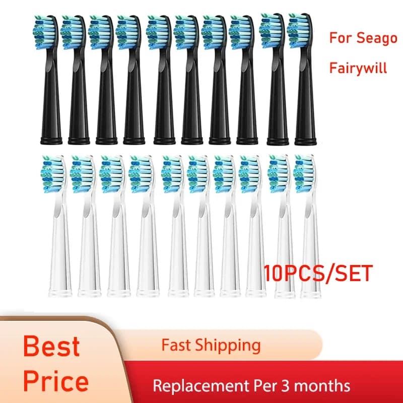2/5/10 pieces brush replaceable heads with Dupont bristles for electric brush Seago/Fairywill FW/SG 507/508/515 / 5 / 917/959/90