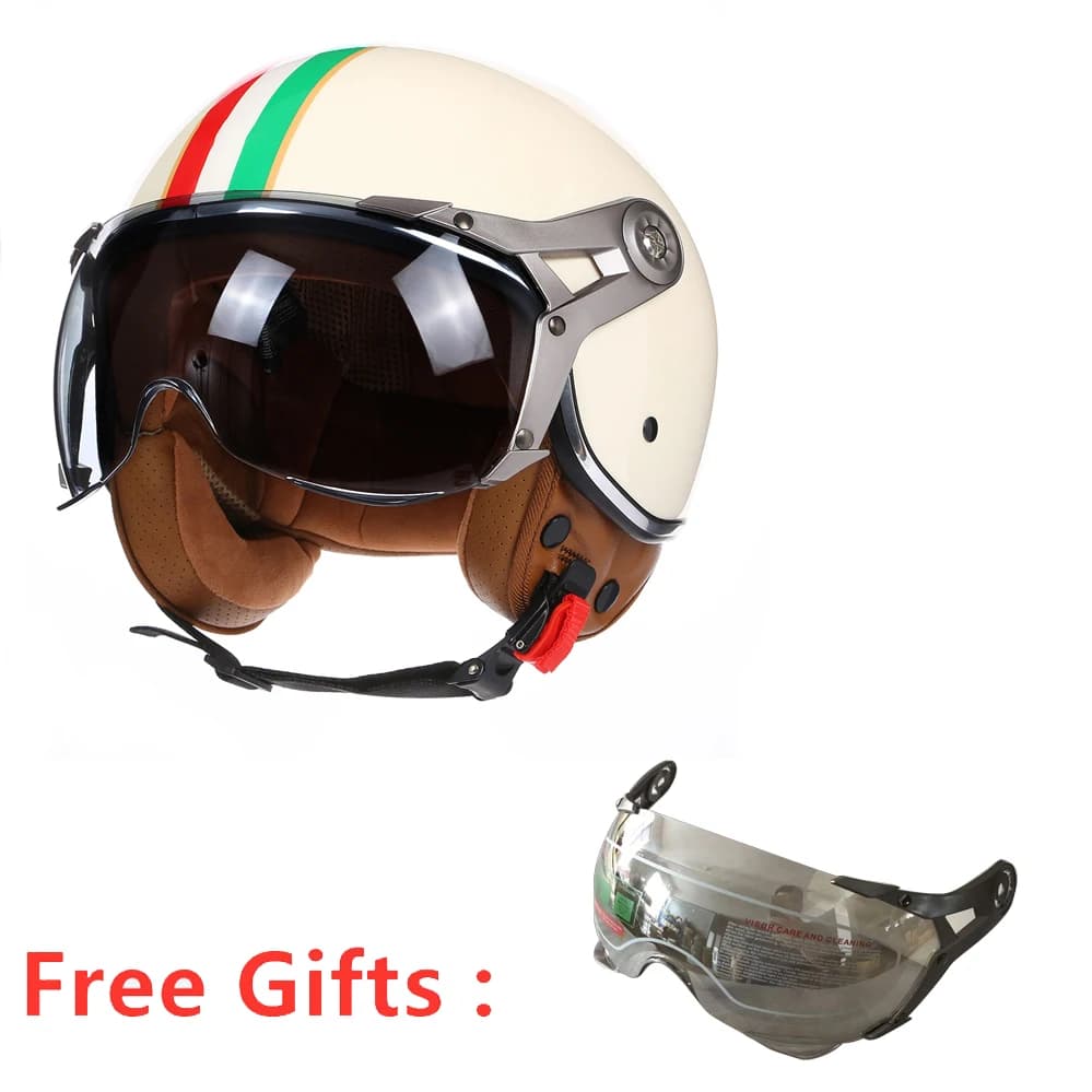 Jet Helmet 3/4 Open Face Motorcycle Helmet Cascos Para Moto Capacetes Open Face Protectors Scooter Bike Jet Cacos Kask ECE Dot