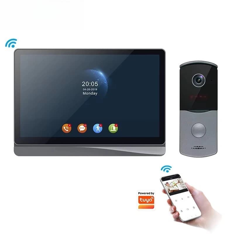 Smart Tuya application video doorbell system 1080P WiFi/wired, waterproof walkie-talkie with video recording