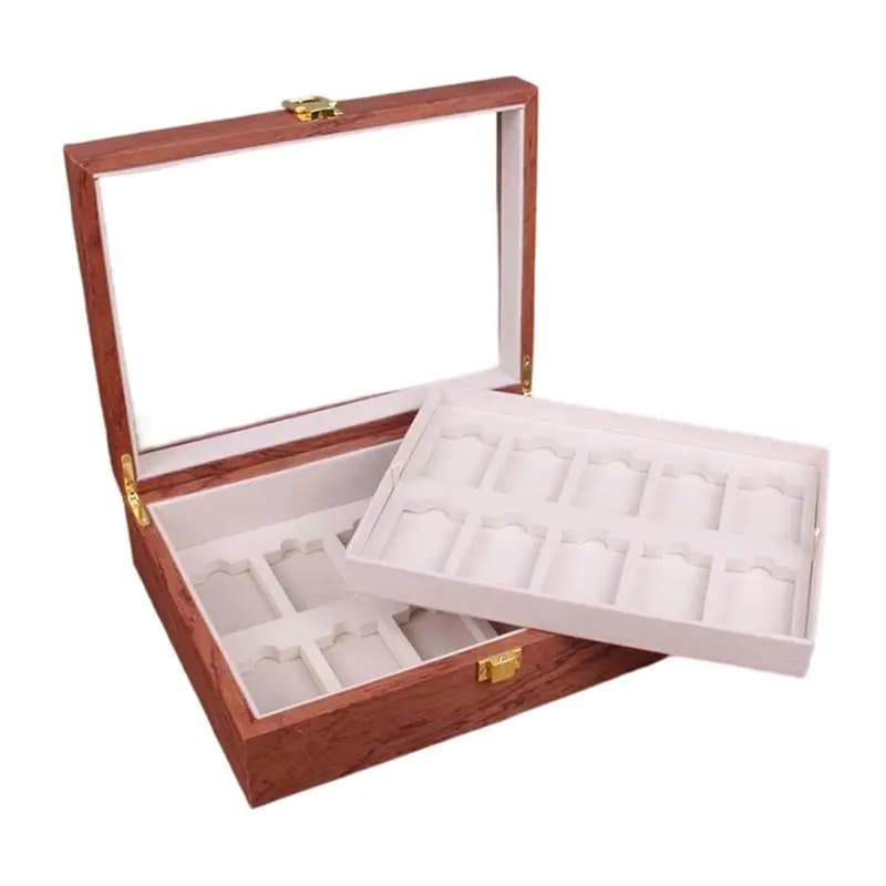 ABYN-Rosewood Lighter Gift Set 20 Frame Lighter Storage Box Anti-High And Low Temperature Double Layer Composite Material