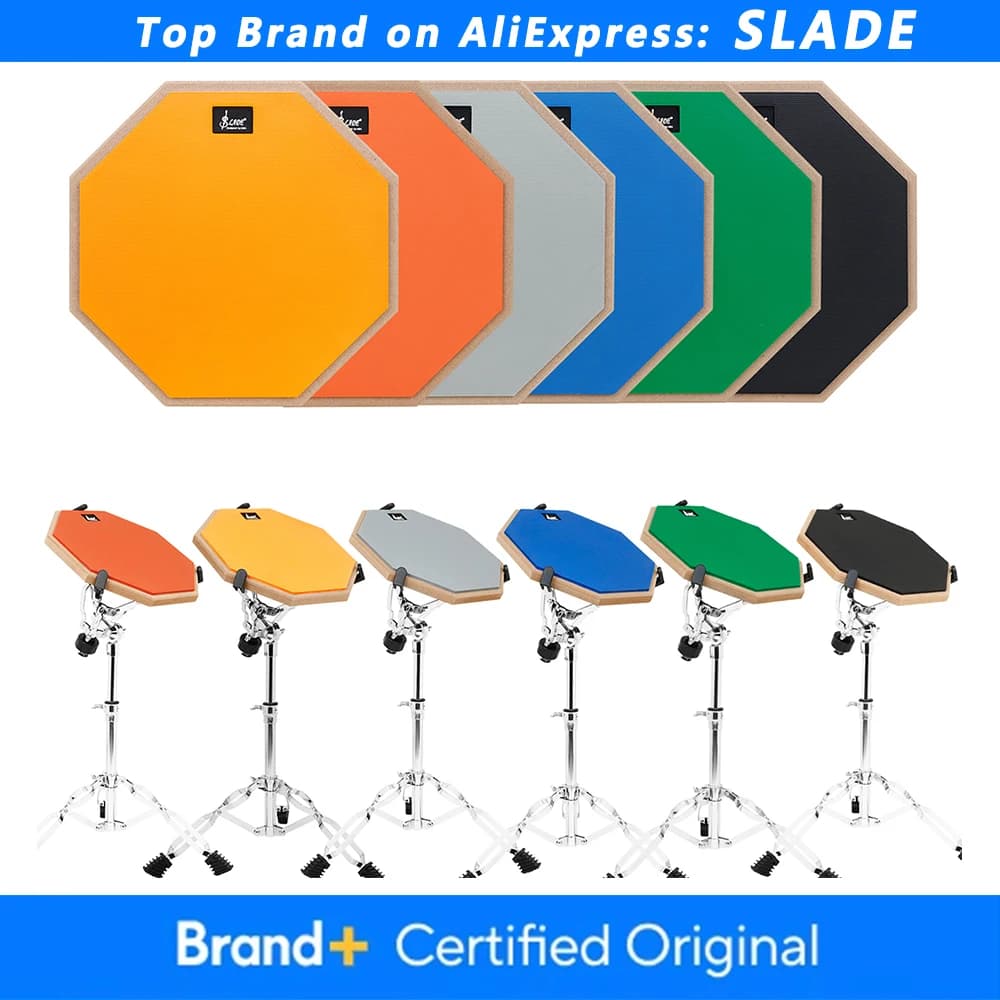 SLADE Tamburo Muto 8/12 Pollici Pratica Tamburo Pad Metronomo Pratica Silenziosa Tamburo Muto Principianti Accessori Per Strumenti A Percussioni