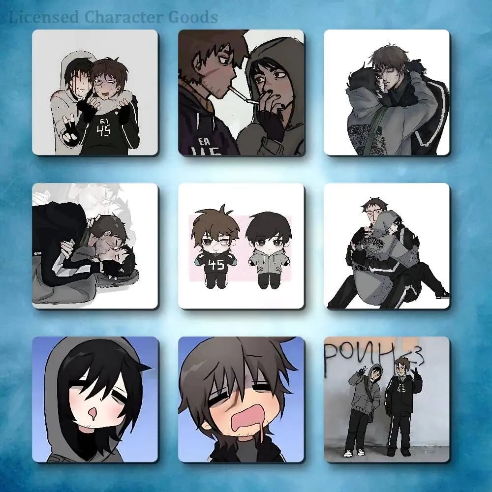 Davimon HitAndRun David Simon Refrigerator Magnets Square Tiles with Magnetic Sheets Printed for Decoration Collect 55mm