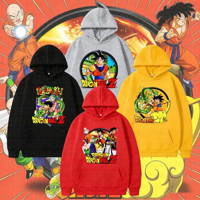 Felpe con cappuccio spesse Dragon Ball per bambini, felpa in cotone con Goku, per ragazzi e ragazze, con motivo a cartoni animati, abbigliamento, regalo per bambini