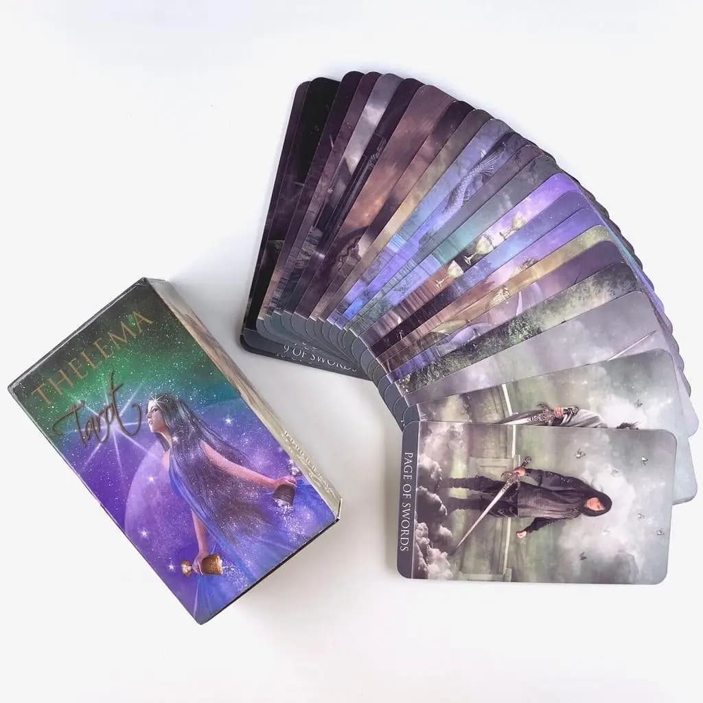 10.3*6 cm Thelema Tarot Deck Leisure Party Gioco da tavolo Carte Oracle di profezia di predizione del futuro