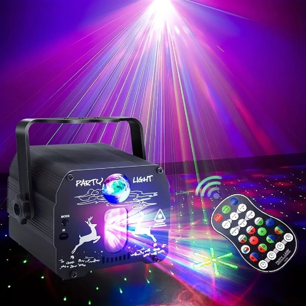 Party Lights, DJ Disco Ball Lights, Sound-Activated RGB Color Pattern Strobe Lights, Stage Lighting Projectors, Atmosphere Light