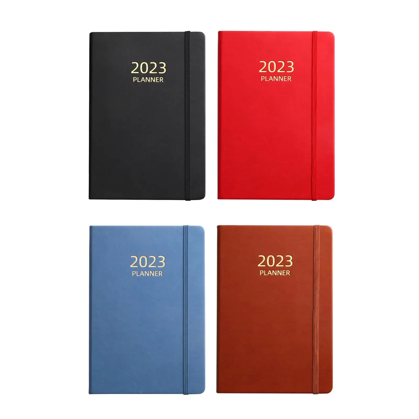 Quaderno del diario A5, blocco note del diario mensile 2023 180 fogli Blocco note da 360 pagine Copertina in pelle PU per forniture di lavoro aziendale