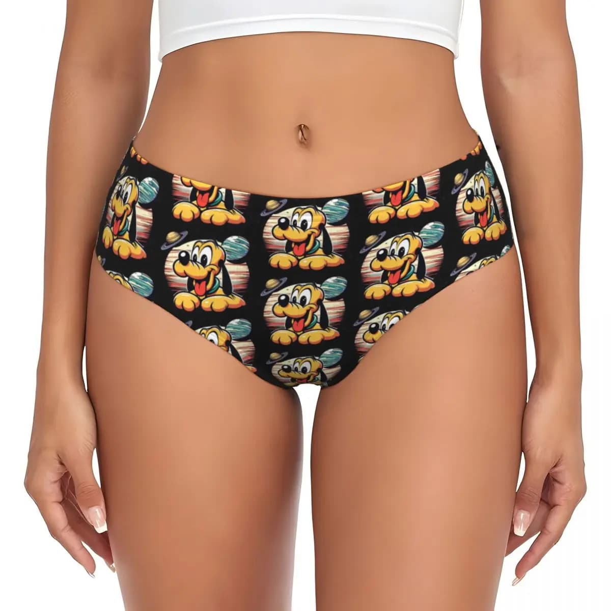 Mutandine personalizzate da donna P-Plutoes, comode slip con disegni a fumetti