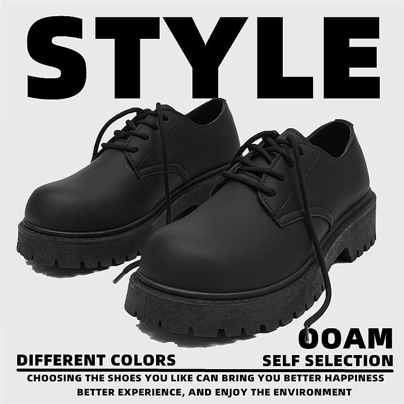 Nuove Scarpe Derby da Uomo, Scarpe in Pelle Business Casual, Mocassini Trendy con Suola Spessa per Aumentare l'Altezza