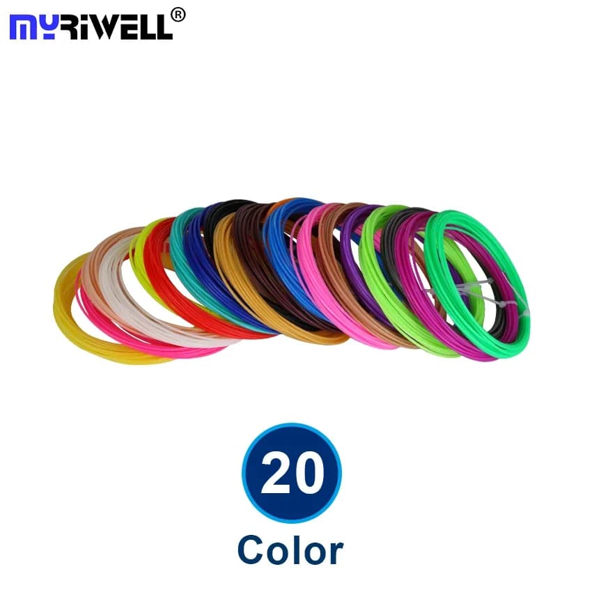 20 colori o 10 colori/Set filamento penna 3D ABS/PLA 1.75mm materiale di stampa in gomma plastica per filamento stampante 3D