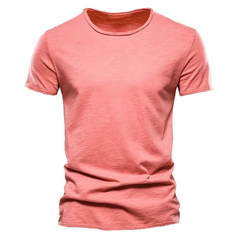 Nuova T-shirt estiva da uomo a maniche corte, tinta unita, traspirante, slim fit, elegante e casual, ideale per campeggio, shopping e abbigliamento sportivo.