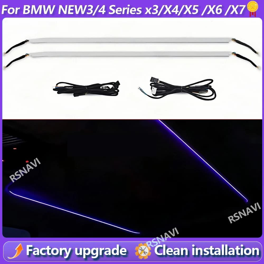 Copertura altoparlante LED a 11 colori per BMW X5 G05 X7 G07, copertura tweeter ambientale per auto, altoparlante stereo musicale, illuminazione notturna luminosa, finitura per altoparlante.