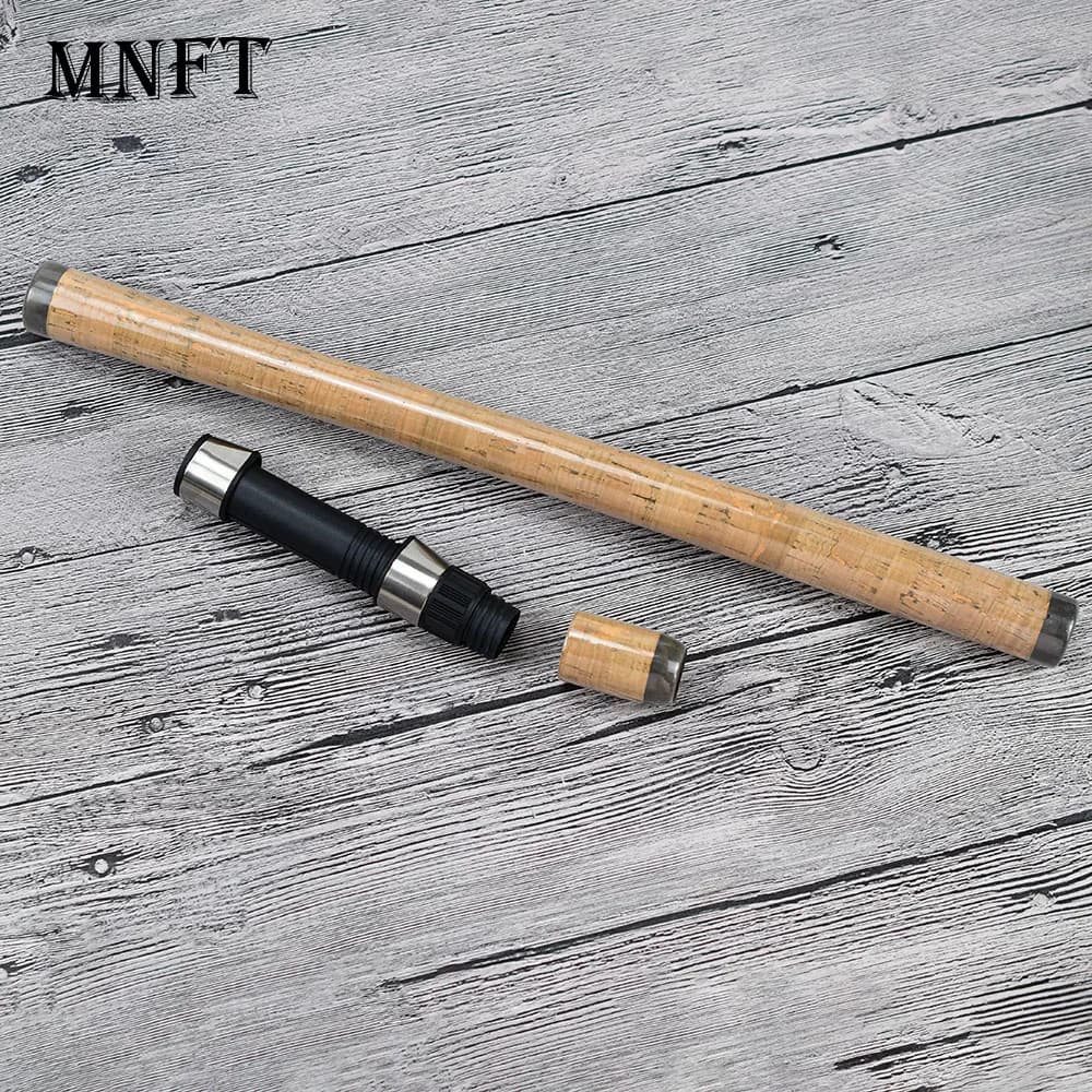 Set Completo di Manico in Sughero per Canna da Pesca, Kit Completo con Portamulinello, Parti di Ricambio Fai-da-Te per Costruzione e Riparazione Personalizzata di Canne