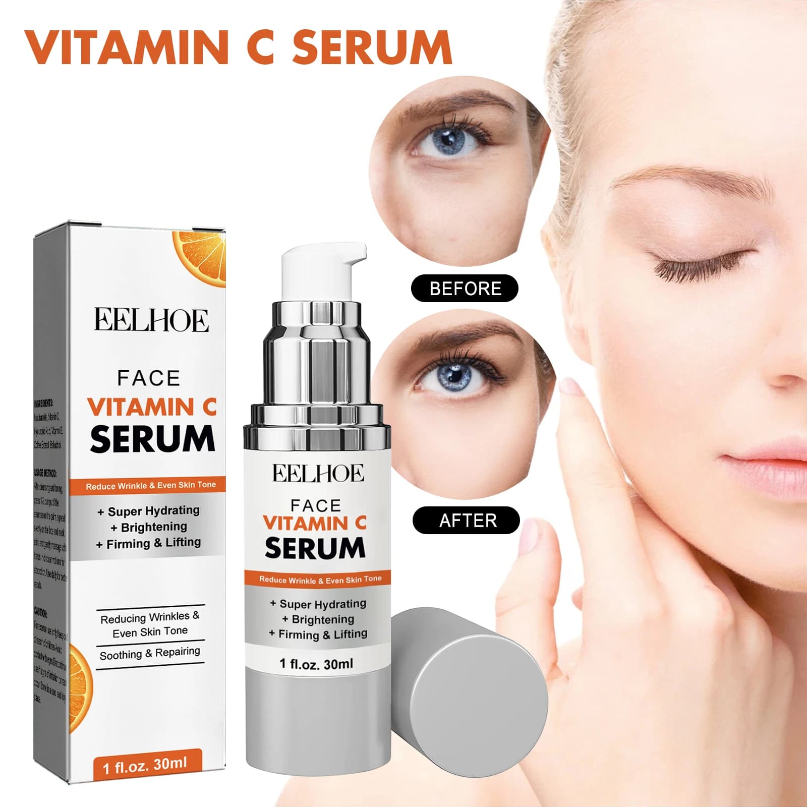 Hyaluronic Acid Whitening Anti-wrinkle Essence Vitamin C Black Point Removal Face Essence Hyaluronic Acid Skin Care 2024