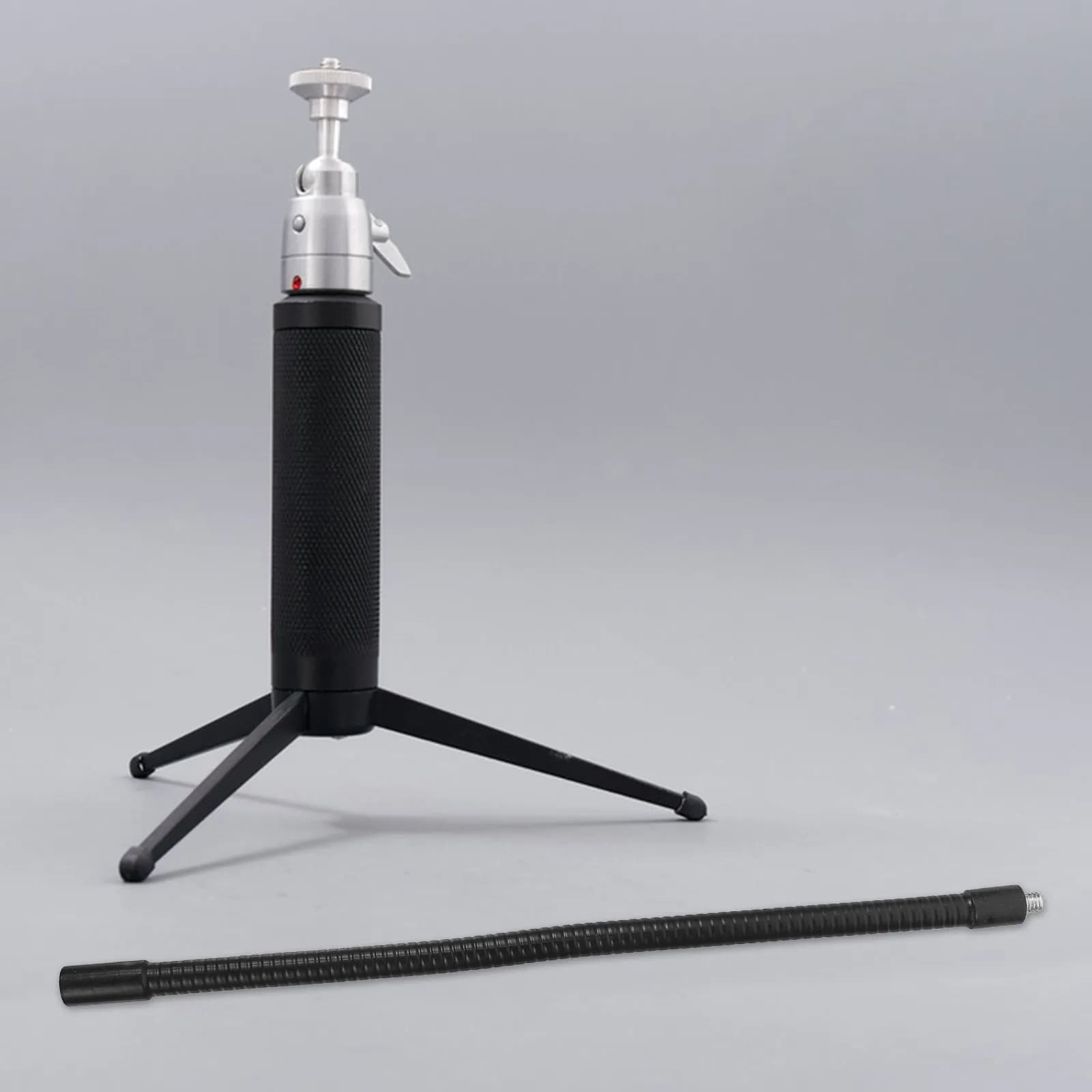 360-Degree Bendable Desk Mic Extension Rod Aluminum Alloy Adjustable Phone Bracket Support for Smartphone Camera Microphone