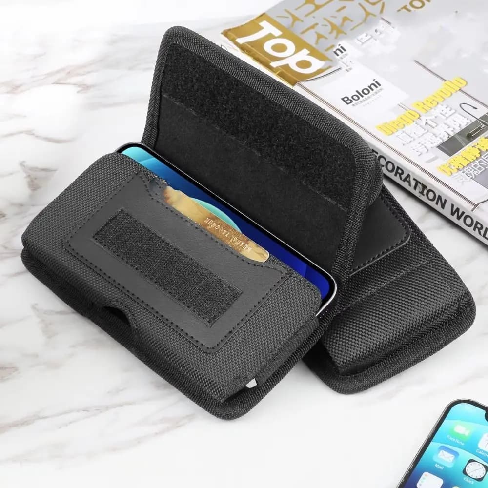 Borsa Porta Telefono Oxford con Clip da Cintura, Stile Orizzontale, Custodia Resistente per Telefono, Borsa da Cintura Anti-usura, Custodia Oxford per Telefono