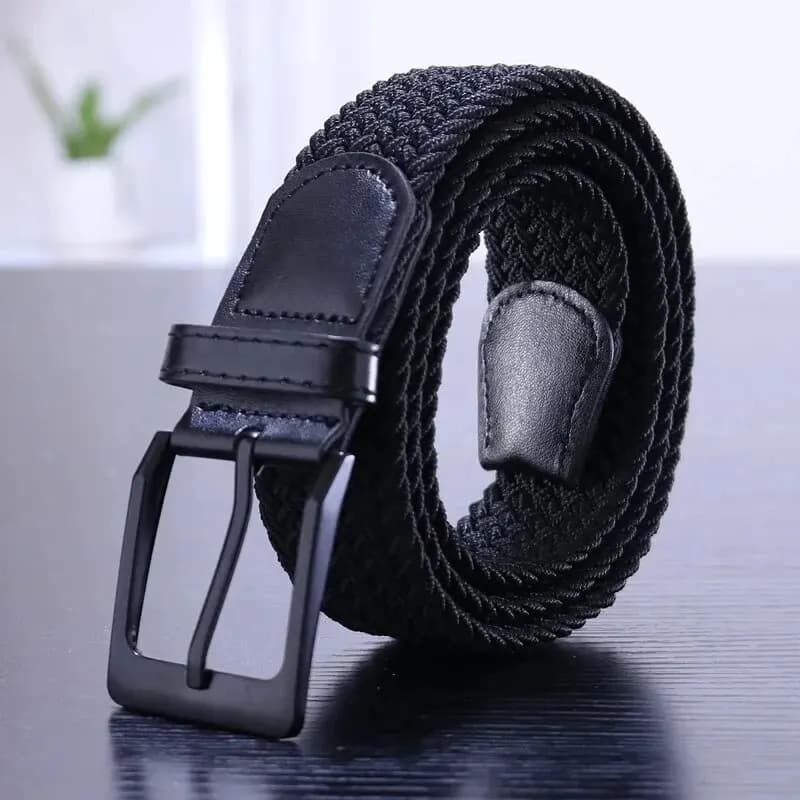 Cintura da uomo alla moda, casual, intrecciata, elastica, per sport all'aria aperta, cintura tattica da donna, cintura da arrampicata con pantaloni, jeans, cintura neutra