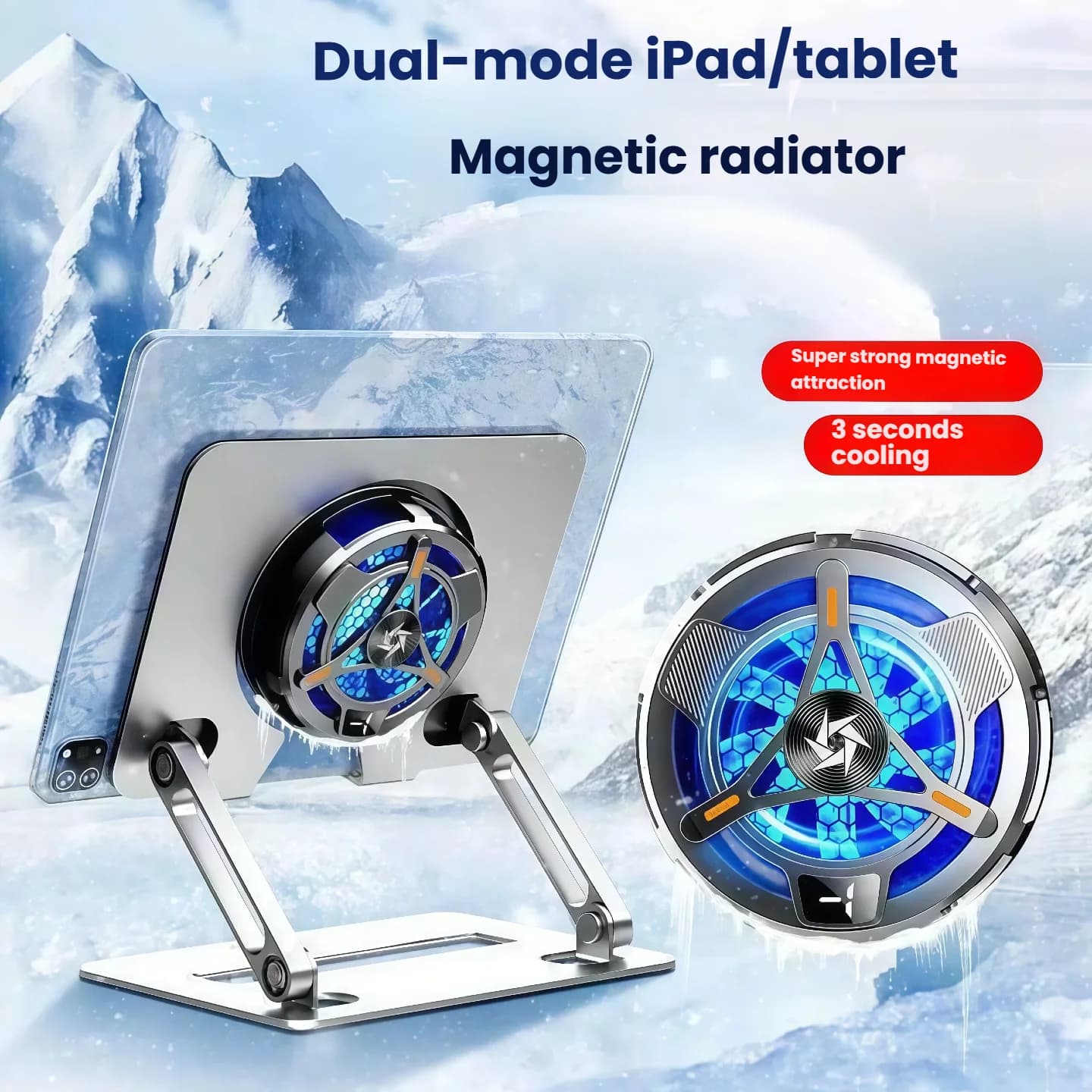 Supporto per radiatore per tablet - Ventola di raffreddamento portatile leggera a dissipazione rapida del calore per tablet