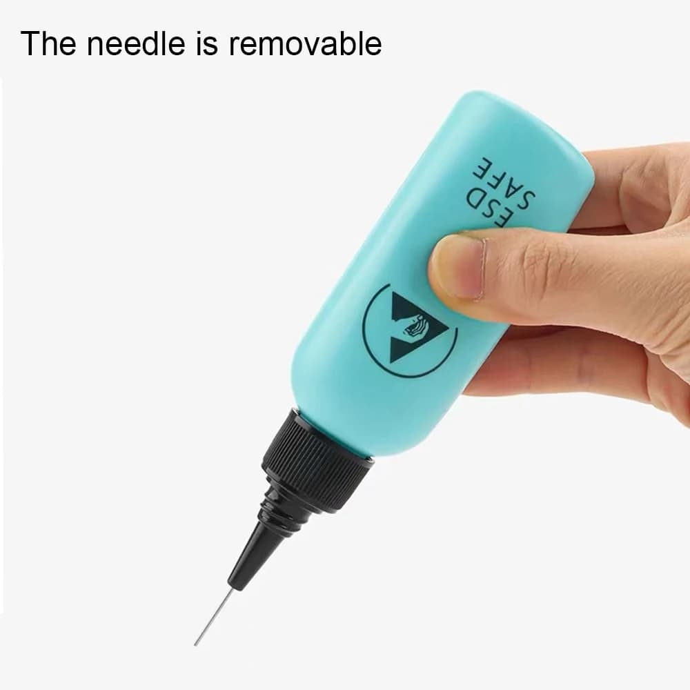 Alcohol Bottle Dispensing Colofonia Water Washing Plate Antistatic Solvent Bottle With Needle 65ML Loss Proof Cell Phone Repair