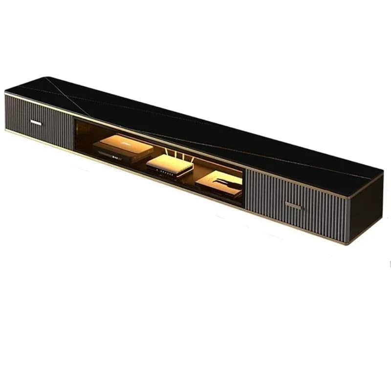 Monitor in granito Tavolo TV Centro sospeso Console nere Camera da letto Tavolo TV Display in piedi Mobile Tv Soggiorno Mobili da giardino