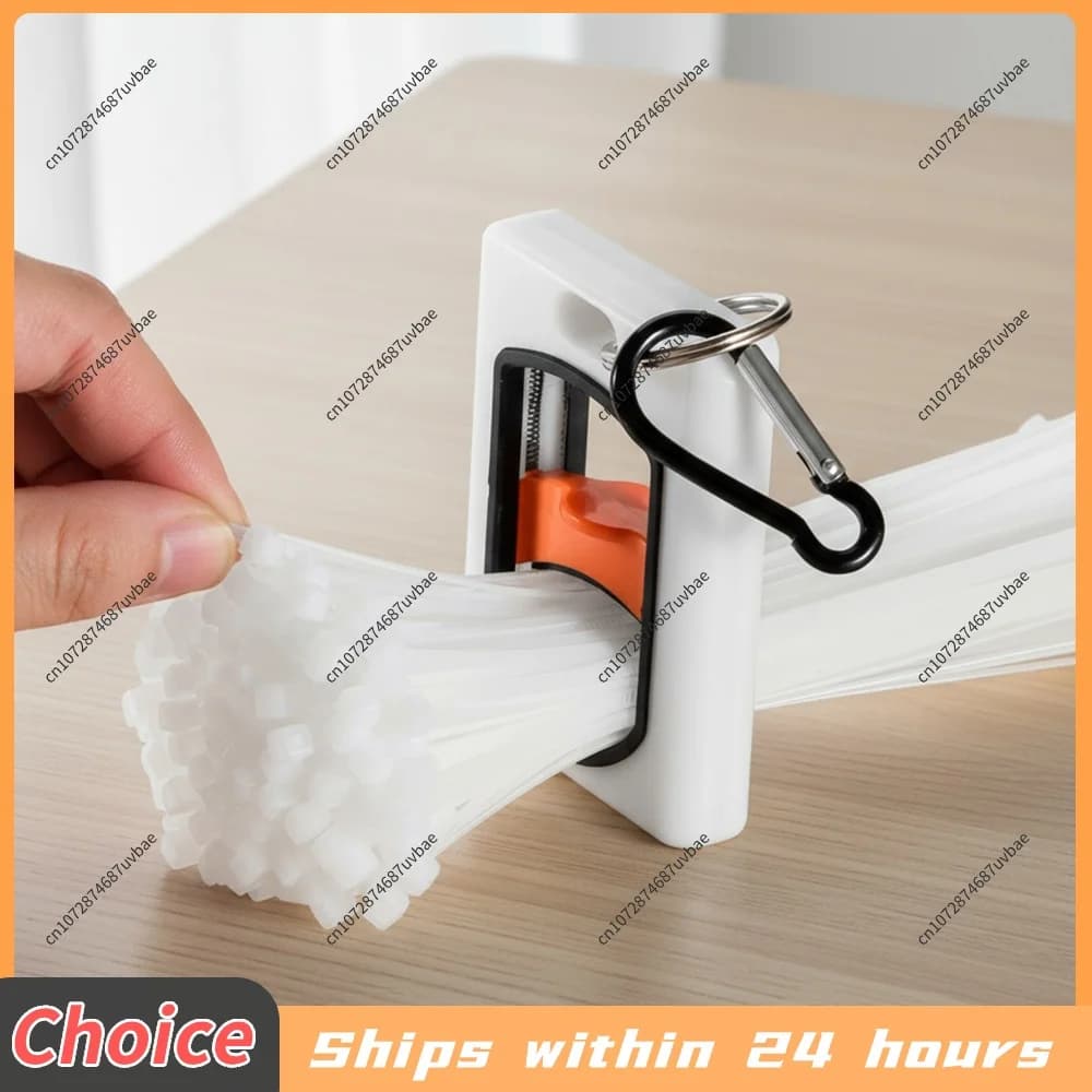 1Pc Square Cable Ties Holder Organizer Portable Fluorescent Storage Cable Tie Holder Cable Tie Storage Tool Fluorescent Organize