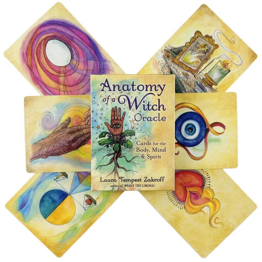 48 carte Anatomia di una strega Carte Oracle Mazzo di divinazione Edizione Vision inglese Tarocchi Gioco da tavolo per la festa