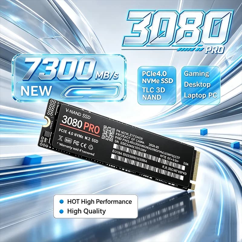 Gaming 3080PRO M.2 NVMe SSD PCIe 4.0 X4 7300MBs TLC 3D NAND 2280 internal drive 500GB-4TB for PS5 PC laptop low power Original