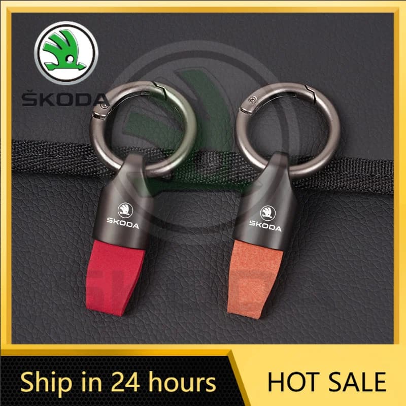 For Skoda Car Sticker For New Skoda Octavia Kodiaq Fabia Superb Karoq Yeti Rapid Mk3 Vrs Keyring Keychain Key Chain Ring Motorcy