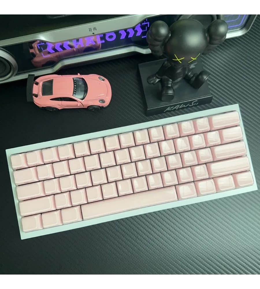 Jelly crystal keycap side engraved silky texture, suitable for magnetic axis mechanical keyboard small full set