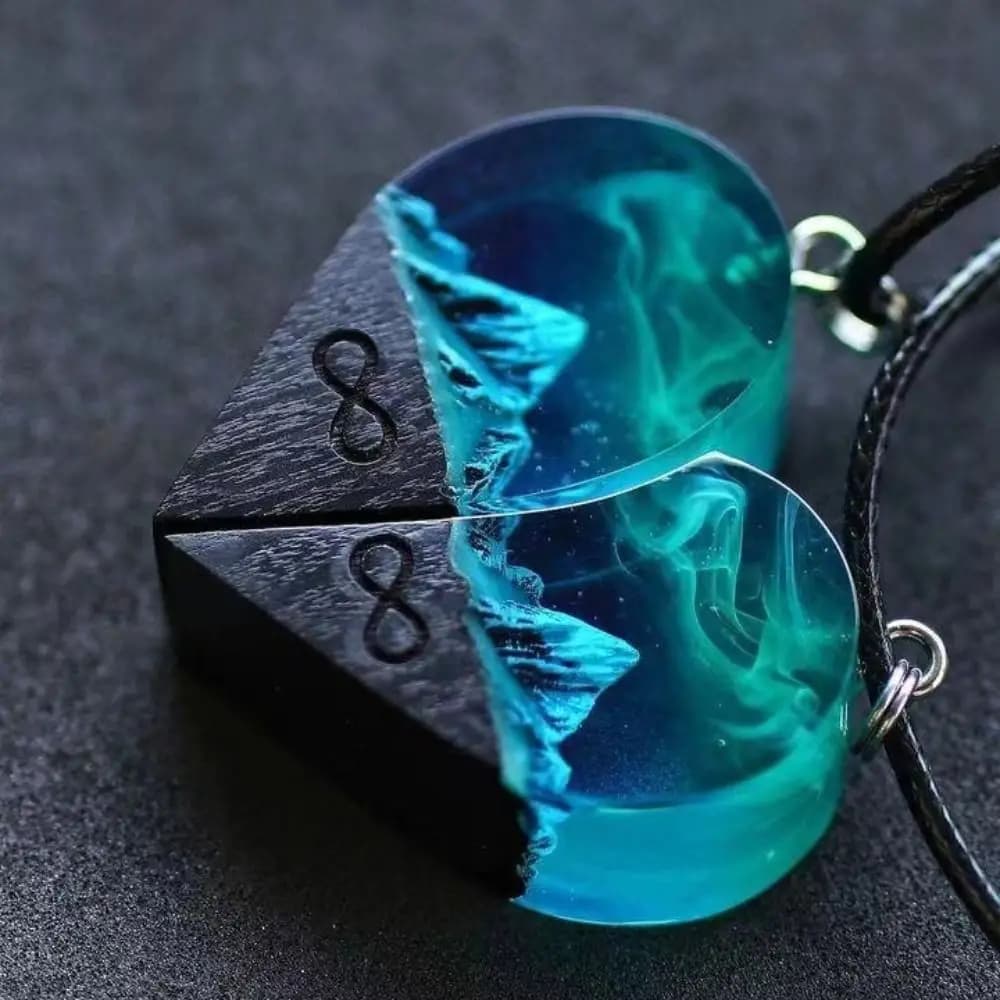 Bars Party Musician Presents Guitar Pick Retro Resin Resin Guitar Pick Handmade Heart Heart Mountain Pendant