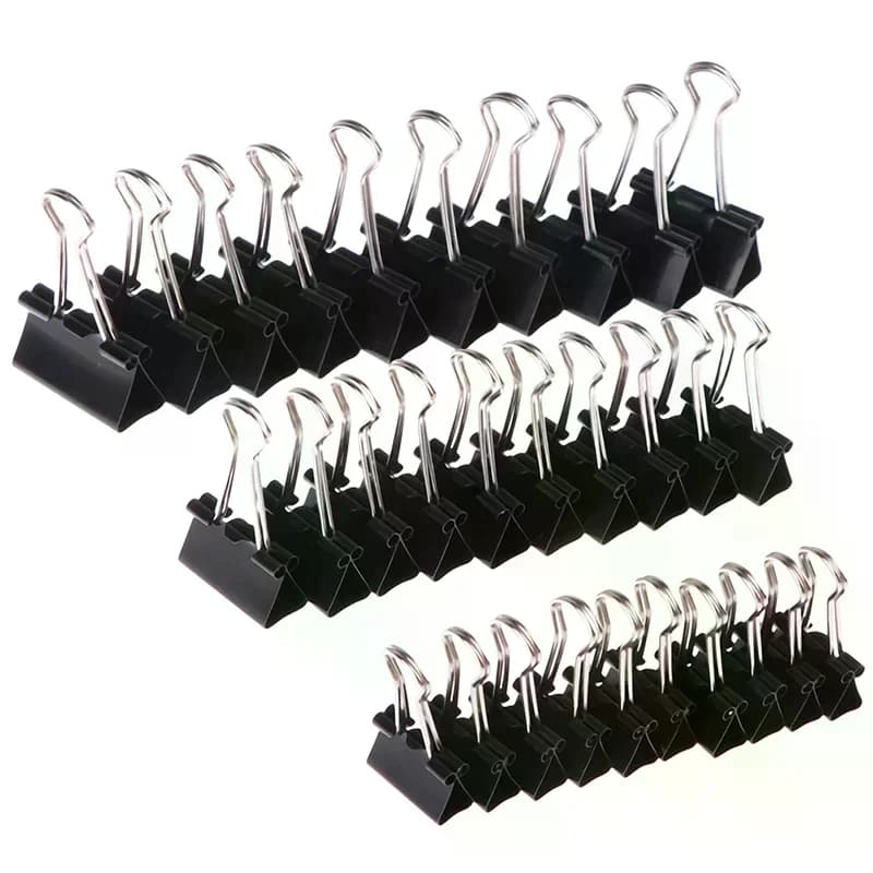 10 clip per raccoglitori in metallo nero, note, lettere, graffette, rilegatura, clip di fissaggio