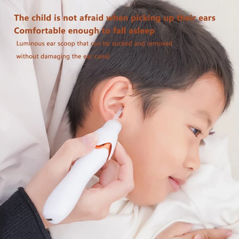 Electric Vacuum Ear Wax Remover Luminous Ear Pick Suction Device Ear Picking Spiral Ear Cleaning Tools For Children Kids Adults`