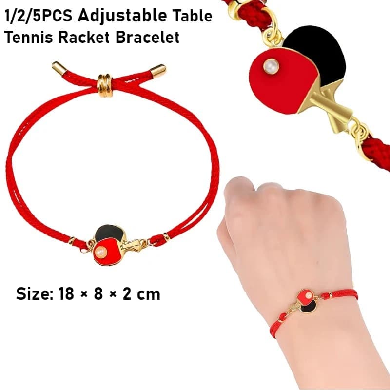 1/2/5PCS Zinc Alloy ping pong bracelet adjustable fashion pair ping pong bracelet commemorative gift for fans and players