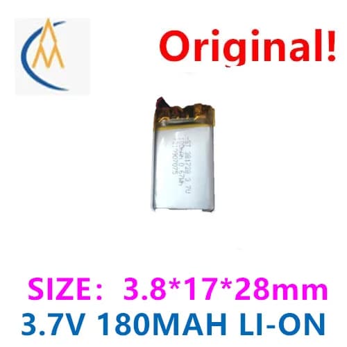 Polymer battery 180 MAH 381728 beauty device, smartwatch, razor, sound detection, beauty eye recording, three wires 3,7 V