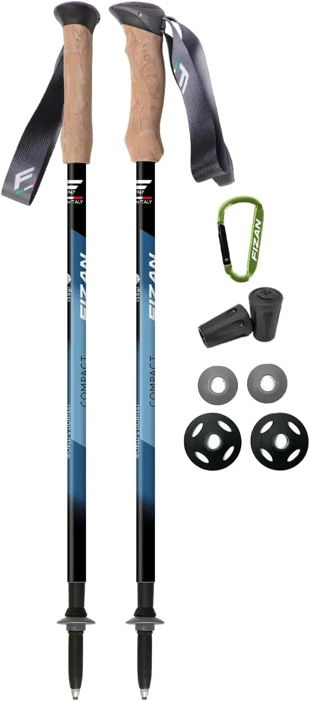 Bastoncini da Trekking Ultraleggeri 5.6 oz, Bastoni da Passeggio Regolabili e Pieghevoli in Alluminio per Escursionismo e Backpacking