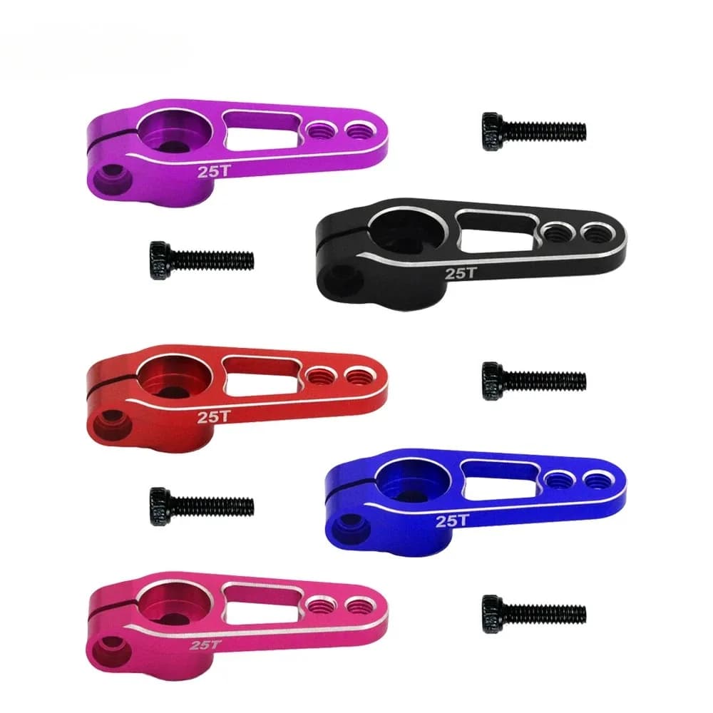 Servo corno in alluminio 25T bracci 25 denti scanalati M3 morsetto sterzo per motori Futaba Savox Power HD Sakura D4 RC MG995 MG946R MG996R
