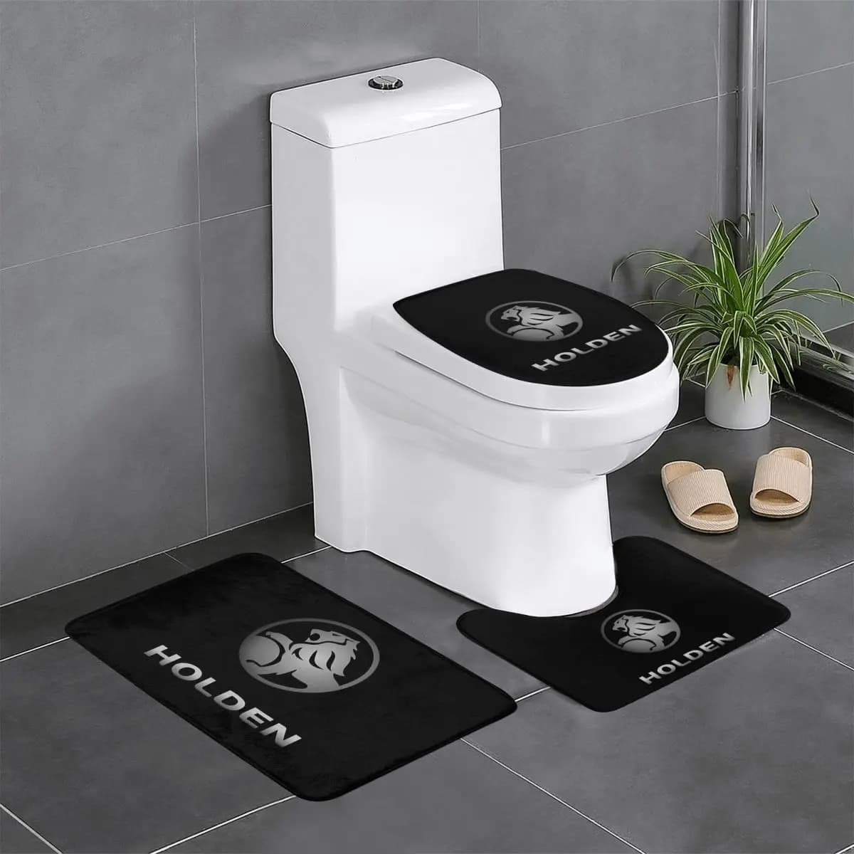 Migliore edizione Holden Logo Essential 3 pezzi Tappetino da bagno Set da bagno Copriwater Decorazioni per la casa Tappeto antiscivolo