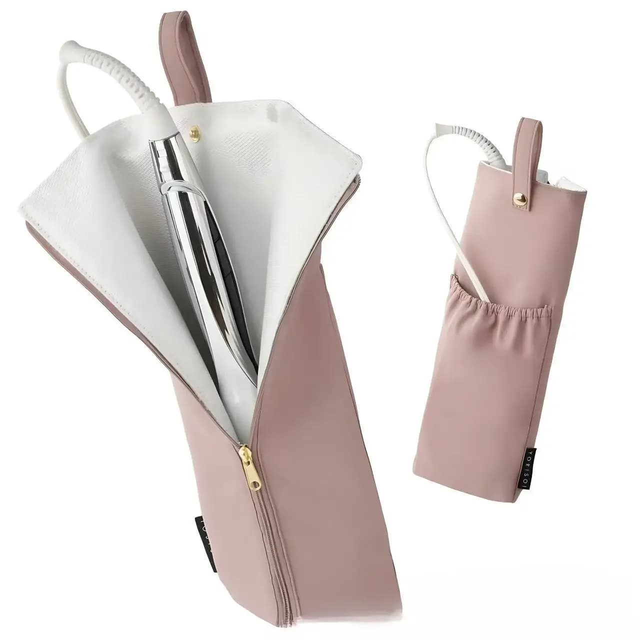 Curling Iron Storage Bag Heat Resistant Hair Straightener Case Travel Organizer Pouch Waterproof Portable Styling Tool Holder