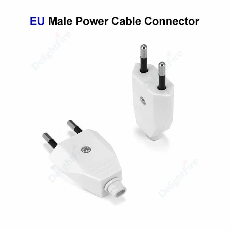Adattatore Spina di Ricambio EU Schuko Francia, Connettore Cavo di Alimentazione, Presa Elettrica Maschio 4.0mm con Connessioni a Vite