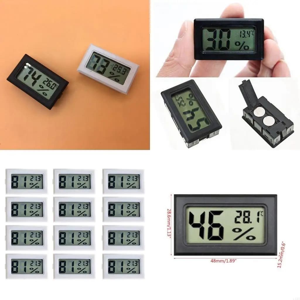 L9BE Thermometer Hygrometer LCD Display Temperature Humidity Meters Gauge