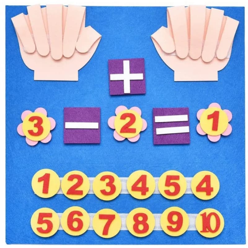 Numeri in Feltro per Dita, Giocattoli Educativi Montessori per Conteggio, Regali per Feste di Compleanno per Bambini e Bambine