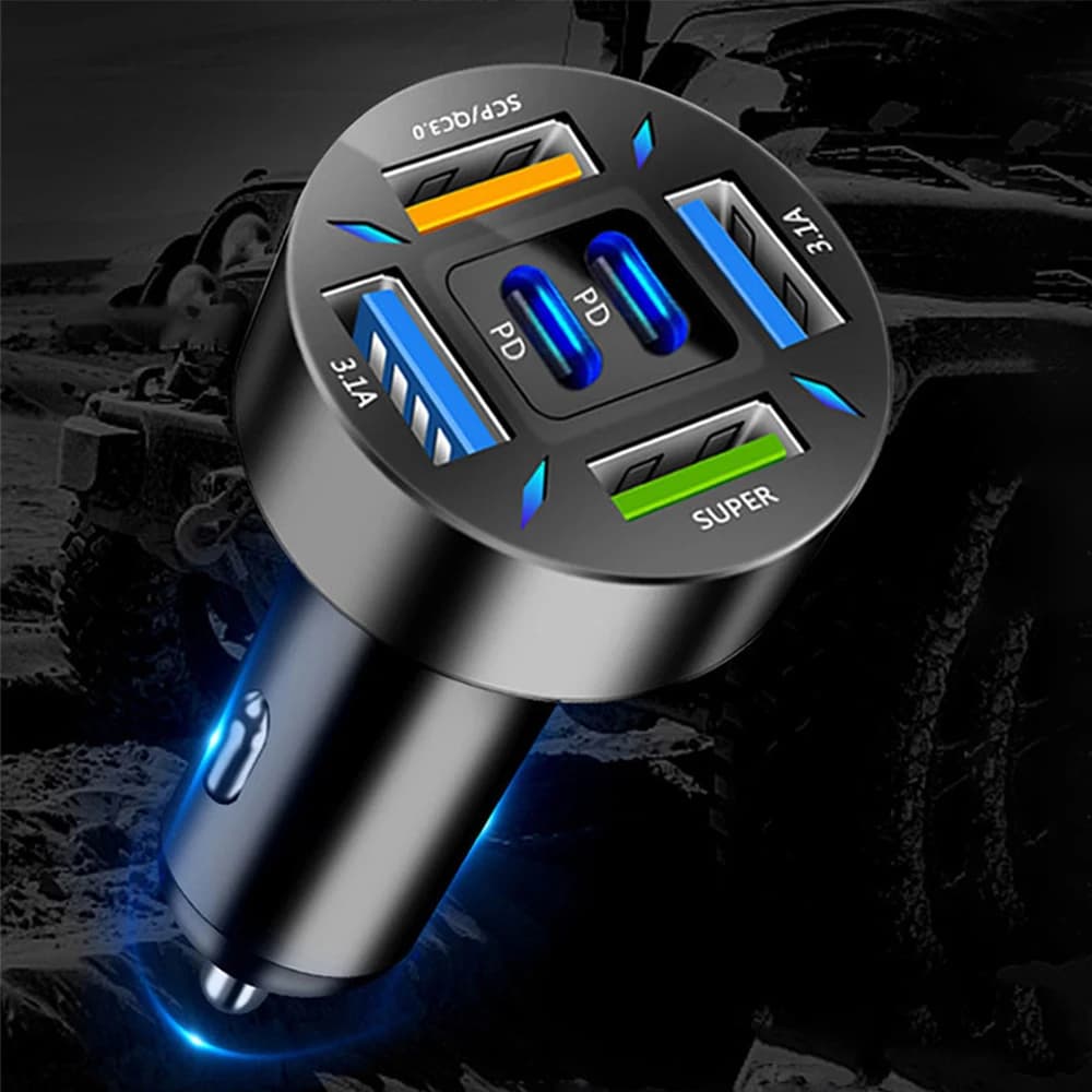 Caricabatterie da auto 66W USB Type C con ricarica rapida per iPhone 14 Pro Max, Xiaomi, Samsung, Huawei.