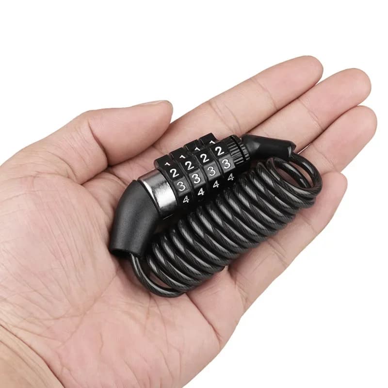 Bicycle Padlock for helmet Safety lock for bicycle Password String lock Steel wire lock for backpack for mountain bike Portable steel