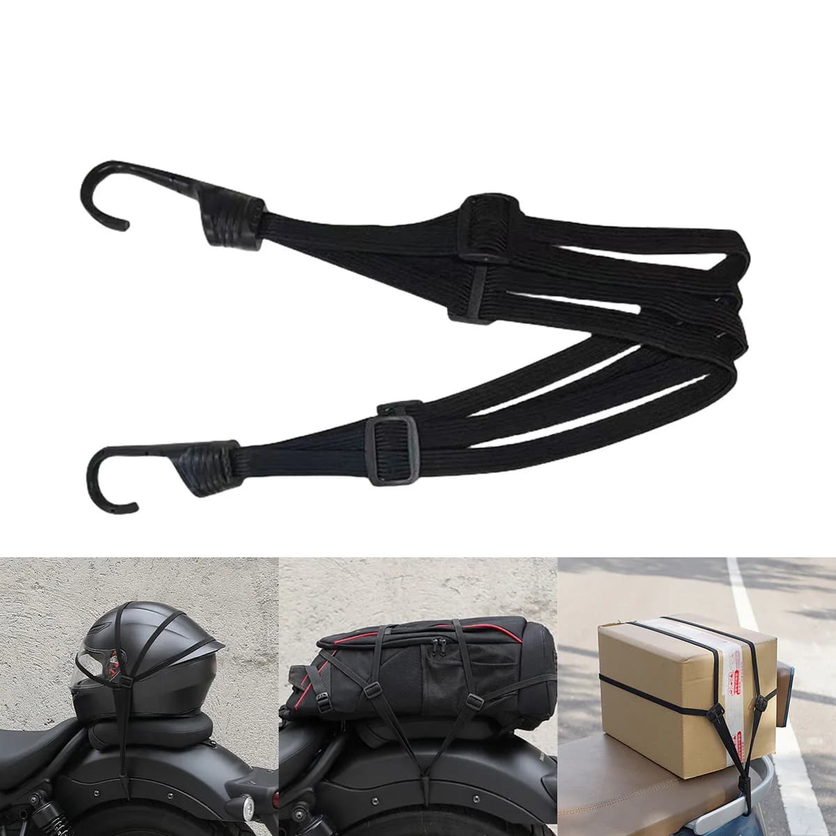 Cinghie per casco moto Cinghie per bagagli con gancio Corda elastica retrattile Motos Casco Regolazione bagagli Accessorio per corda con fibbia fissa