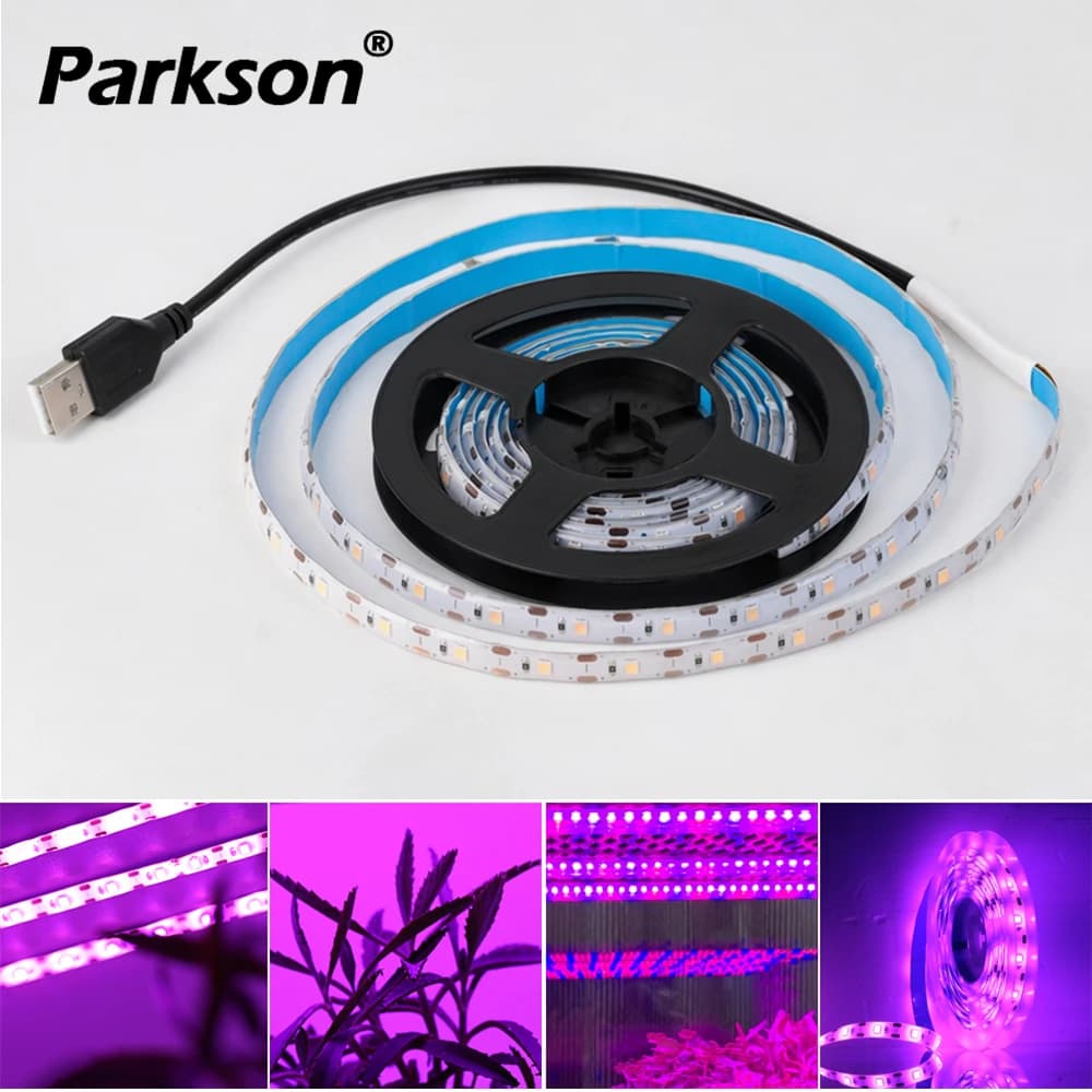 USB 300cm LED Plant Grow Light Full Spectrum DC 5V Waterproof 60 Leds/M LED Strip Greenhouse Flowers Plant Seed Growth Light