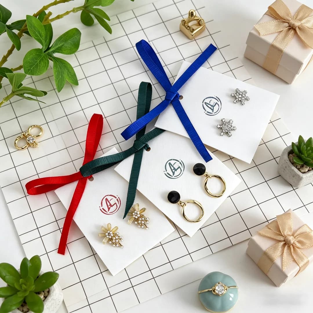 Cartoncini Espositori Personalizzati Premium per Gioielli, Porta Orecchini in Cotone, Etichette per Packaging Boutique, Accessori per Etichettatura Commercio al Dettaglio