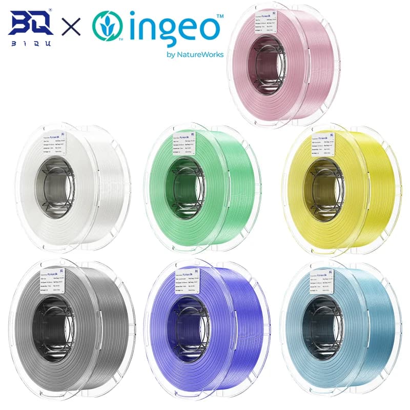 BIQU 3D Printer PLA Aura Silk Filament 1KG/Roll 1.75mm Multicolor Plastic Consumables For BambuLab Creality Most FDM 3D Printer