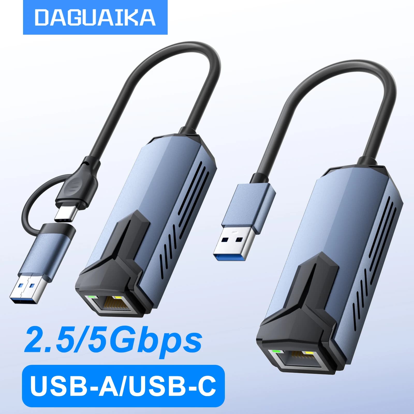 Adattatore di rete USB cablato da 5 Gbps 5000M, da Type-C a RJ45 LAN, convertitore Ethernet USB-C per laptop, supporta Windows 11, 5G/2.5G